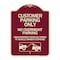 Signmission Customer Parking Only No Overnight Parking Unauthorized Vehicles Towed at Owner Expen, BU-1824-24206 A-DES-BU-1824-24206 - alternate 1